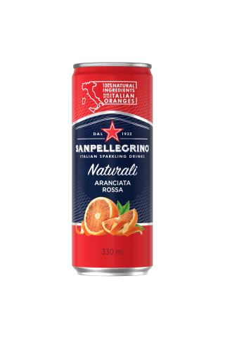 Gazuotas gaivusis sulčių gėrimas S.PELLEGRINO Aranciata ROSSA, 0,33 l