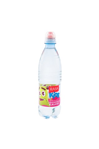 Negazuotas stalo vanduo su kalciu RASA KIDS, 0,5 l