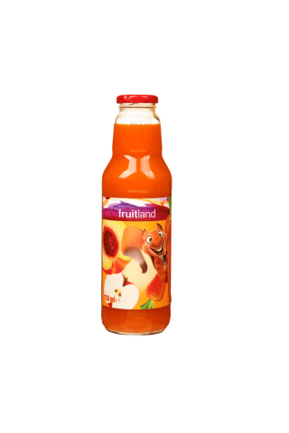 Morkų, obuolių, persikų nektaras FRUITLAND 0,75 l