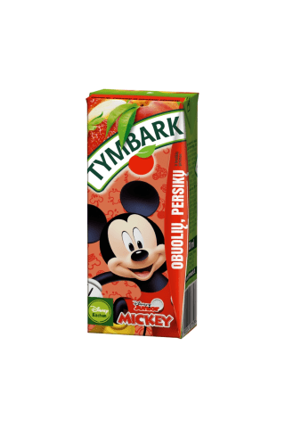 Obuolių, persikų ir braškių sulčių gėrimas TYMBARK SMURF, 0,2 l