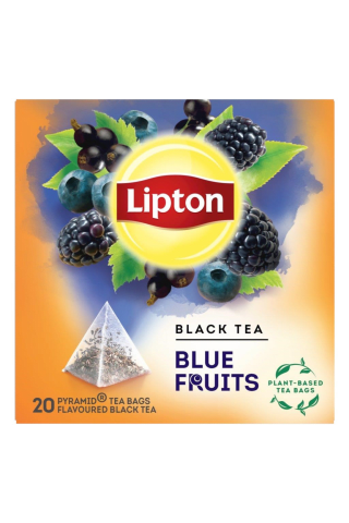 Juodoji arbata LIPTON BLUE FRUIT, 20 pak.