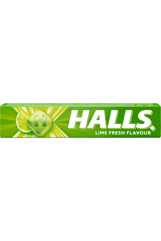 Žaliųjų citrinų skonio ledinukai su vitaminu C HALLS, 33,5 g