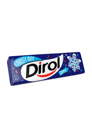 Košļājamā gumija Dirol Frosty Mint ar piparmētru garšu un saldinātājiem 13,6g
