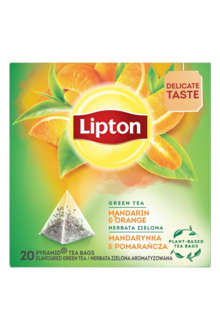 Tēja zaļā Lipton mandarīnu un apelsīnu 20tm 36g