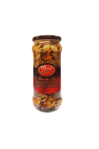 Konservētas sēnes Posoļskie marinādē assorti 580ml