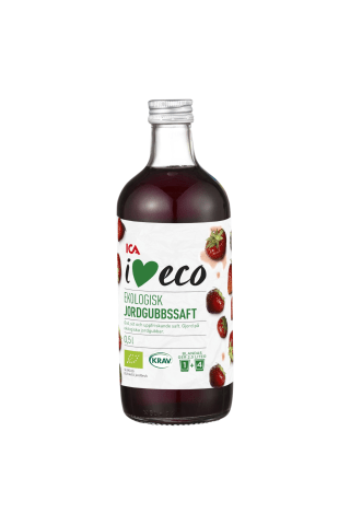 Ekologiškas braškių sirupas I LOVE ECO, 0,5 l