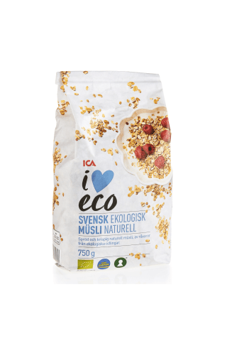 Ekologiškas natūralus dribsniai I LOVE ECO, 750 g