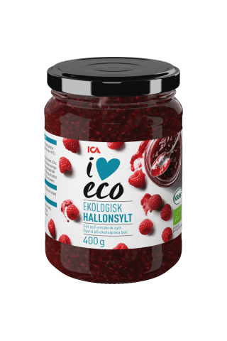 Ekologiškas aviečių džemas I LOVE ECO, 400 g