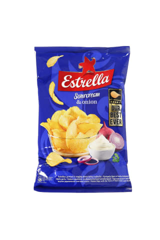 Grietinės skonio bulvių traškučiai ESTRELLA, 140 g
