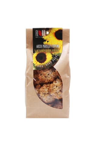 Auzu pārslu cepumi ar saulespuķu sēkliņām Flora 300g