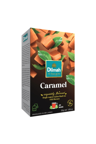 Melnā tēja Dilmah karameļu 20tm 30g