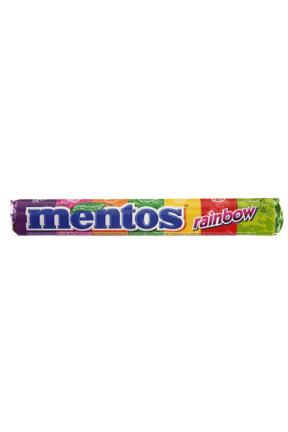 Kramtomieji vaisių skonio saldainiai MENTOS RAINBOW, 37 g