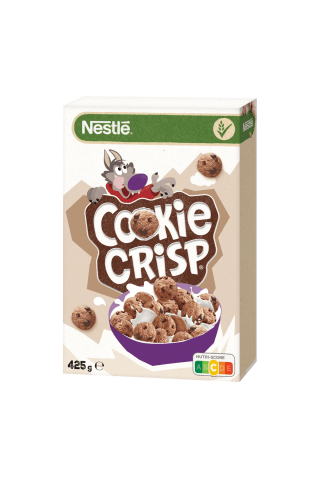 Sausainių formos šokolado skonio javų dribsniai NESTLE COOKIE CRISP, 425 g