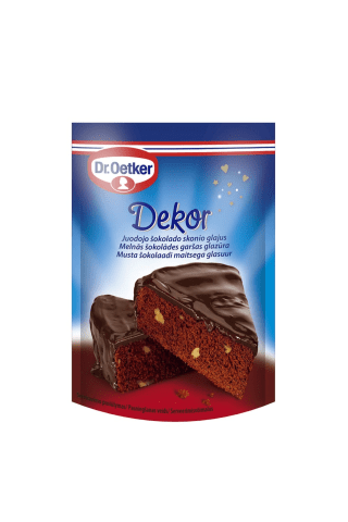 melnās šokolādes garšas glazūra 100g