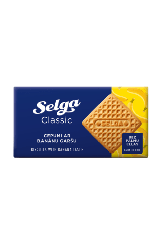 Sausainiai su bananų skoniu SELGA, 180 g