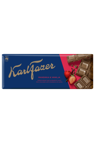 Piena šokolāde Karl Fazer zemeņu 190g
