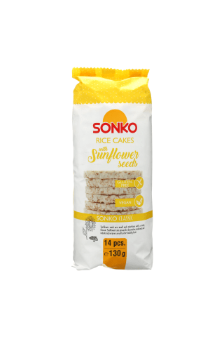 Ryžių paplotėliai su saulėgrąžomis SONKO, 130 g