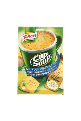 Sūrio ir grybų sriuba su makaronais KNORR, 17 g