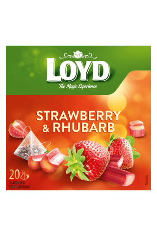 Tēja Loyd Pyramids augļu ar zemeņu un rabarberu garšu 20x2g