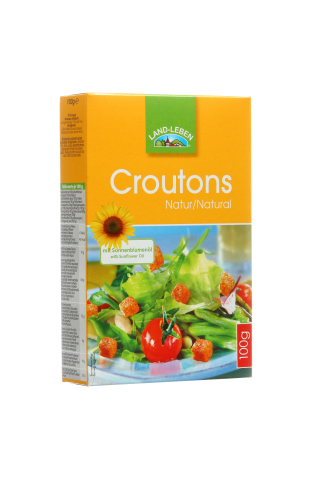 Natūralios skrudintos duonos kubeliai LAND-LEBEN, 100 g