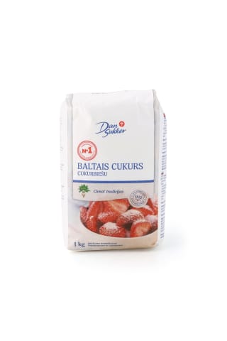 Baltais cukurs Dansukker 1kg