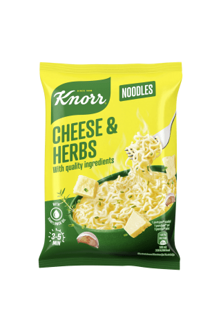 Nūdeles Knorr ar sieru un zaļumiem ātri pagatavojama