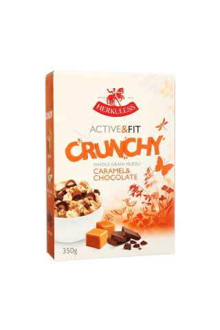 Musli Herkuless Active&Fit Crunchy Caramel&Chocolate ar karameli un šokolādi 350g