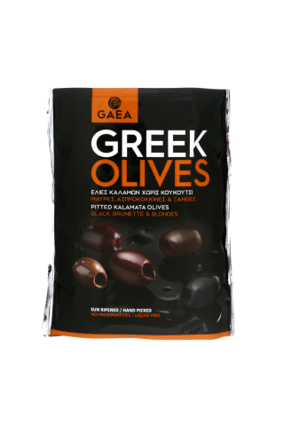 kalamata alyvuogės gaea, be kauliukų, maišelyje, 150 g