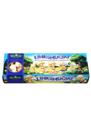 Baltojo šokolado skonio grybukai LINKSMUČIAI, 170 g
