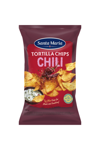 Kukurūzas čipsi tortilla Santa Maria ar čili 185g