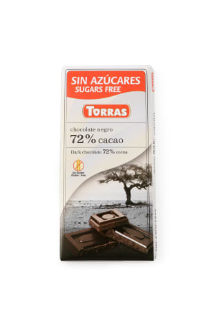 Šokolāde Torras bez cukura 72% kakao 75g