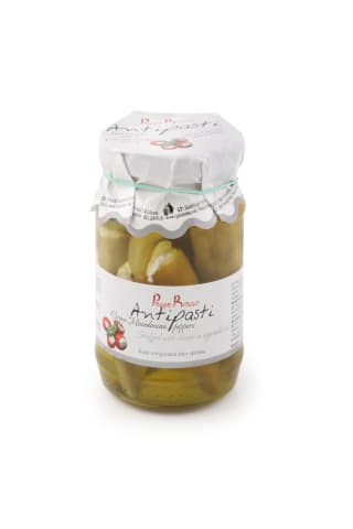 Zaļā maķedoniešu paprika pildīta ar sieru 235g
