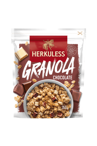Herkuless granola su 3 rūšių šokoladu