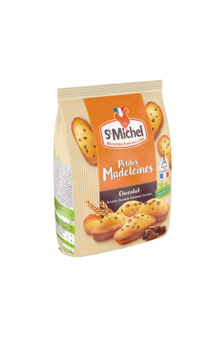 Keksiukai prancūziški madeleines su šokolado gabaliukais ST MICHEL, 175 g