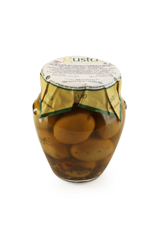 Zaļās olīvas ar kauliņiem Bella di Cerignola ar garšvielām 314 ml