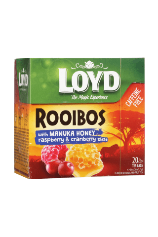 Tēja Loyd Pyramids sarkanā dzērv.,aveņu,ingv.garšu 20x1,7g