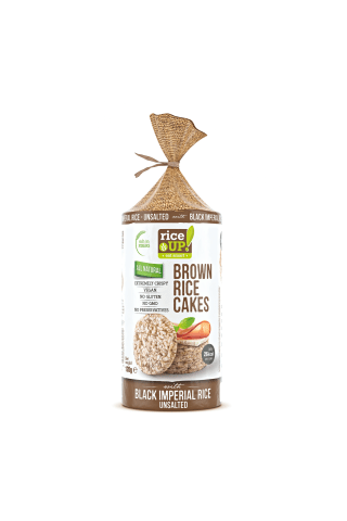 Rudųjų ryžių trapučiai be druskos RICE UP, 120 g