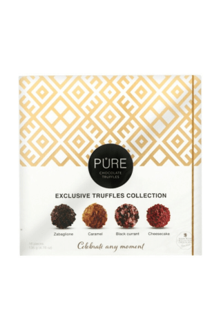 Piena šokolādes un šokolādes trifeļu Pure kolekcija Ziedi 135g