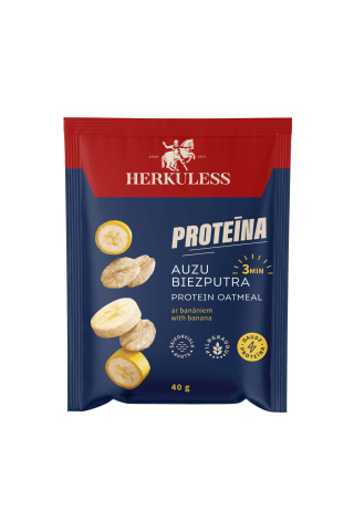 Auzu biezputra Herkuless Active&Fit proteīna ar banāniem 40g