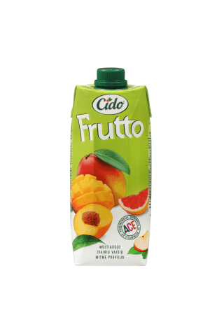 Sulas dzēriens Cido Frutto multiaugļu ar A,C,E vitamīniem 0,47l