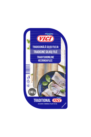 Siļķes fileja tradicionālā 240g/190g