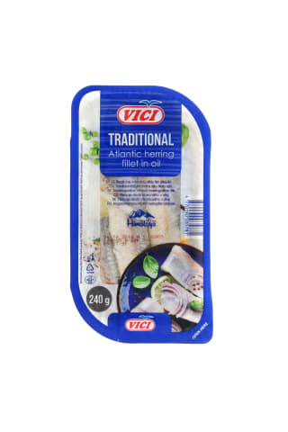 Silkių filė aliejuje VIČI Tradicinė, 240 g