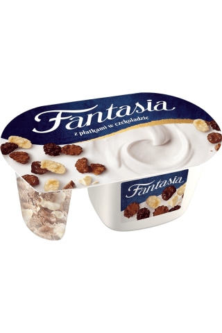 Jogurts Fantasia ar šokolādes pārslām 107g