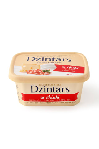 Kausētais siers Dzintars ar šķiņķi 200g