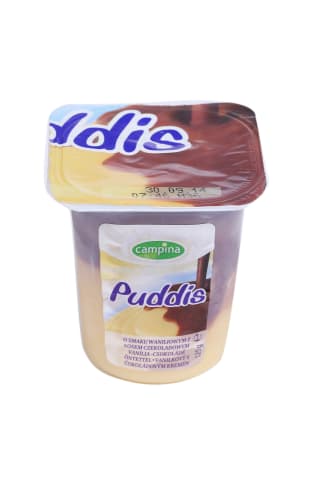 Pudiņš Puddis vaniļas ar šokolādes mērci 125g