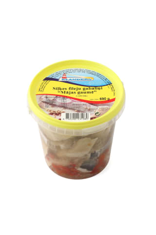 Siļķes fileja Mājas gaumē gabaliņos 690g/410g