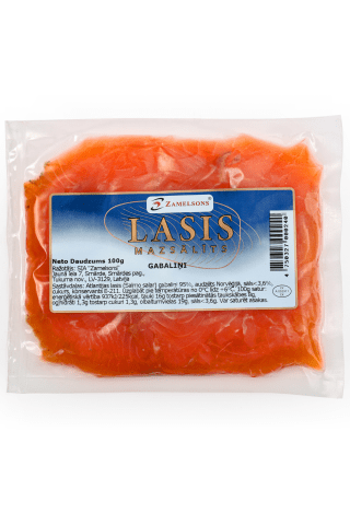 Atlantijas laša gabaliņi mazsālīti 100g