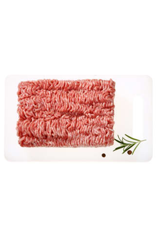 Atšaldyta smulkinta jautiena (50 %) su kiauliena (50 %), riebumas ne daugiau negu 20 %, 1 kg