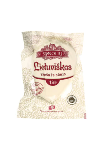 Lietuviškas varškės sūris SENOLIŲ, 13% rieb., 1 kg