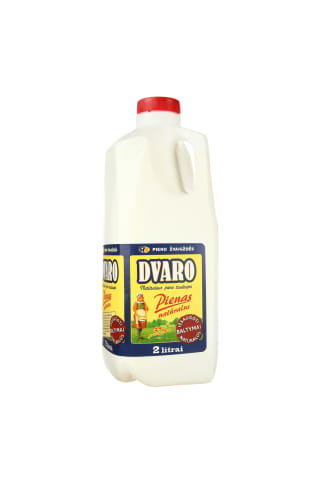 Natūralus pienas DVARO, plast. but., 2 l